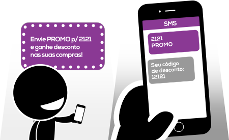 Cupons: Com SMS Marketing você pode distribuir cupons facilmente, sem necessidade de aplicativos, engajando e gerando vendas.